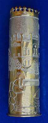 [Built for Ferdinand-Maximilian of Habsburg] Banner RICORDO 1922. This is a spectacular shell, but not related to WWI. tench art.