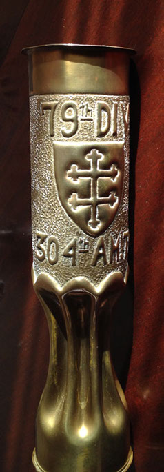Shell embossed 79th DIV.,Cross of Lorraine insignia, 304th AM.Tr.