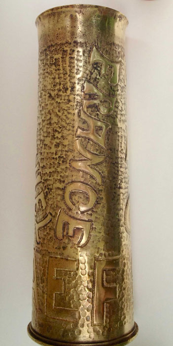 Patton Tank's Brigade SHELL EMBOSSED FRANCE and AEF.