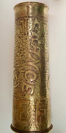 Patton Tank's Brigade SHELL EMBOSSED FRANCE and AEF.