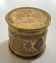 Shell with inlaid copper and silver elements. Hejaz army and Australian forces on the British side took over the city in September 18