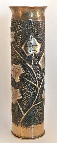 IVY crawling up in a blackened background. Top flared.