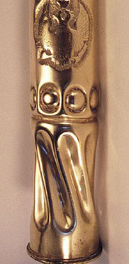 coat of Arms of Romanov , middle band with roundels, lower part fluted and twisted.