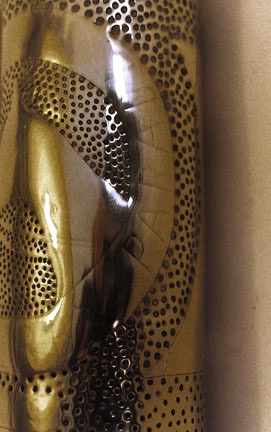 Pair of shells with GRAND PARADE engraved around horse head.