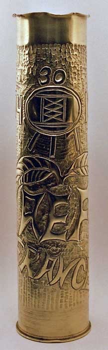 Shell 30th Division Old Hickory initials, XXX in Roman numerals, AEF and 14-18